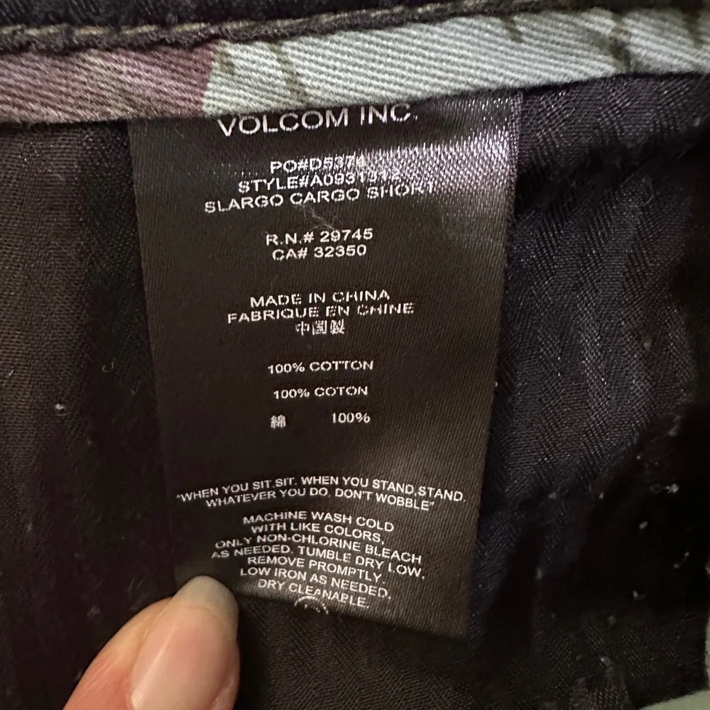 Volcom Camo Cargo Shorts Mens 34 Utility Skater‎ Streetwear Grunge Y2K Military